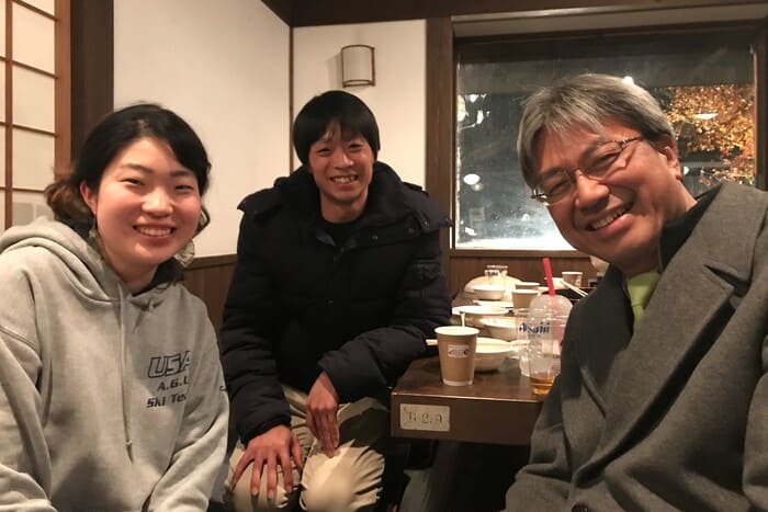 ソフィーさん（左）とソラシドエアの髙橋社長（右）